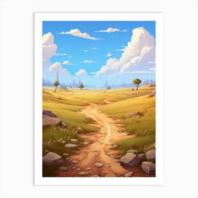 Steppe Cartoon 1 Art Print