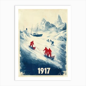 Aihrgdesign A Vintage Adventure Poster Of A Dramatic Polar Re 1fbdd759 F05f 4974 9e03 C89e3a293264 3 Art Print