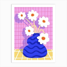 Daisies In A Vase 5 Art Print