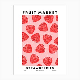 Strawberries Fruit Market Art Print
