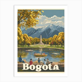 Aihrgdesign A Mid Century Modern Travel Poster For Bogota Art Print