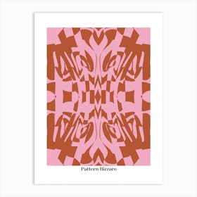 Pattern Bizarre In Warped Maroon Art Print