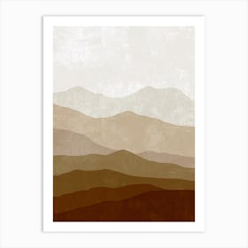 Abstract Mountains Canvas Art Art Print