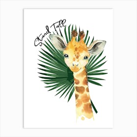 Stand Up Giraffe Art Print