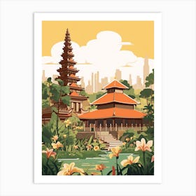 Indonesia Travel Illustration Art Print