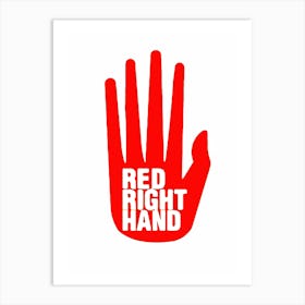 Red Right Hand nick cave Art Print