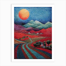 Sunset Road Art Print