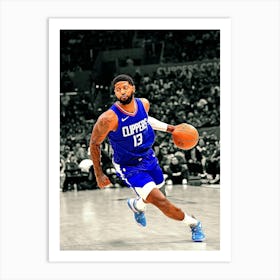 Paul George Of The La Clippers Art Print