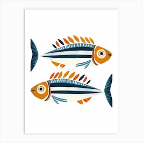 Pair Of Striped Fish Art Print