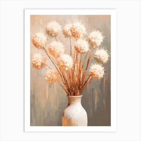 Allium Flower Still Life Painting 1 Dreamy Art Print