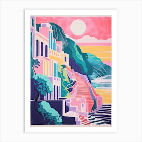 Capri In Risograph Style 2 Art Print