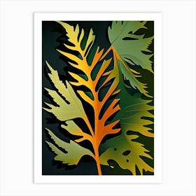 Tamarack Leaf Vibrant Inspired 1 Art Print