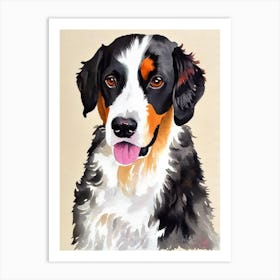 English Setter 2 Watercolour Dog Art Print