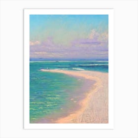 Bribie Island Beach Australia Monet Style Art Print
