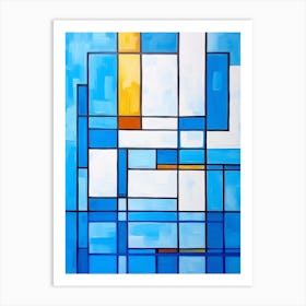 Mondrian Abstract Geometric Illustration 11 Art Print