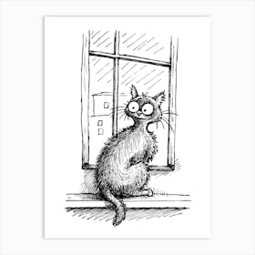 Cat In The Window 6 Art Print