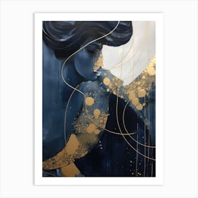 Blue And Gold 11 Art Print