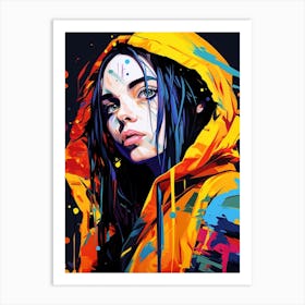 Billie Eilish Pop Art Abstract 6 Art Print