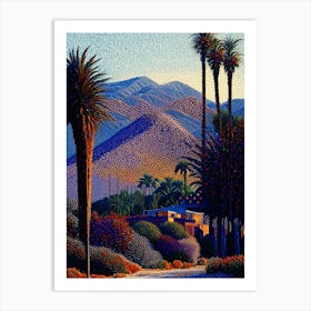 Palmdale, City Us  Pointillism Art Print