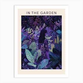 In The Garden Poster Purple 2 Art Print