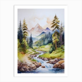 mountain forest landscape.2 Art Print