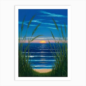 Sunset At The Beach 17 Art Print