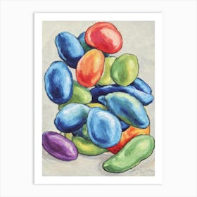 Lima Beans Fauvist vegetable Art Print