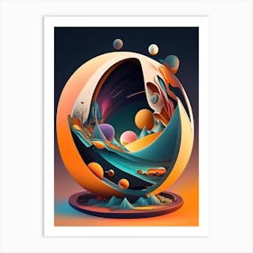 Physics Comic Space Space Art Print