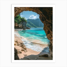 Cave On The Beach 5 Art Print