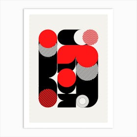 Geometrical Play With Cylinder Art Print