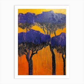 Acacia Trees Art Print