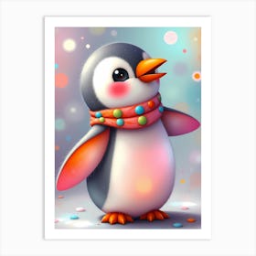 Waddles McFlap: A Cute Baby Penguin Artwork For Kids Art Print