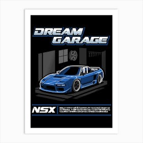 Honda NSX Blue Art Print