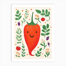 Friendly Kids Chili Pepper 1 Art Print
