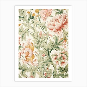 Floral Wallpaper 243 Art Print