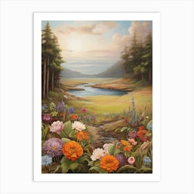 Flowers In The Meadow Art Print