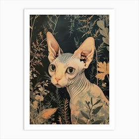 Sphynx Cat Japanese Illustration 3 Art Print