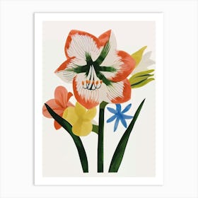 Painted Florals Amaryllis 6 Art Print