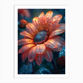 Flower In The Rain 5 Art Print