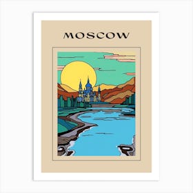 Minimal Design Style Of Moscow, Russia 3 Poster Art Print