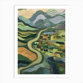 Quilted Landscape Art Print