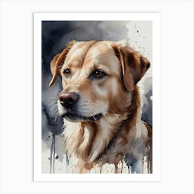 Golden Retriever Painting Art Print