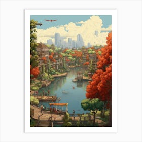 Emirgan Park Pixel Art 8 Art Print