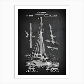 Sailing Yacht Boom Sailboat Patent Print Sail Boat Patent Sailing Boat Art Sailing Ship Decor Sail Boat Print Sail Boat Vb6731 Art Print