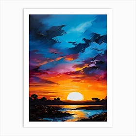 Sunset Over Water 2 Art Print