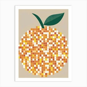 Orange Mosaic 32 Art Print