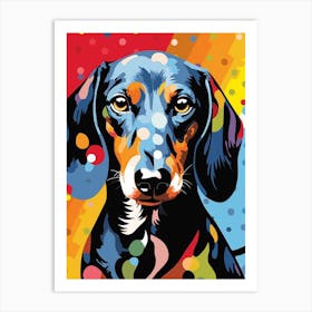 Pop Art Dachshund 4 Art Print