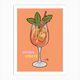 Aperol Spritz & Orange - Aperol, Spritz, Aperol spritz, Cocktail, Orange, Drink 4 Art Print