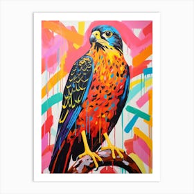 Colourful Bird Painting Falcon 4 Art Print