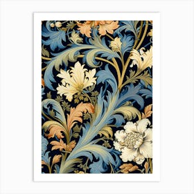 William Morris-inspired pattern blooms with elegance 3 Art Print